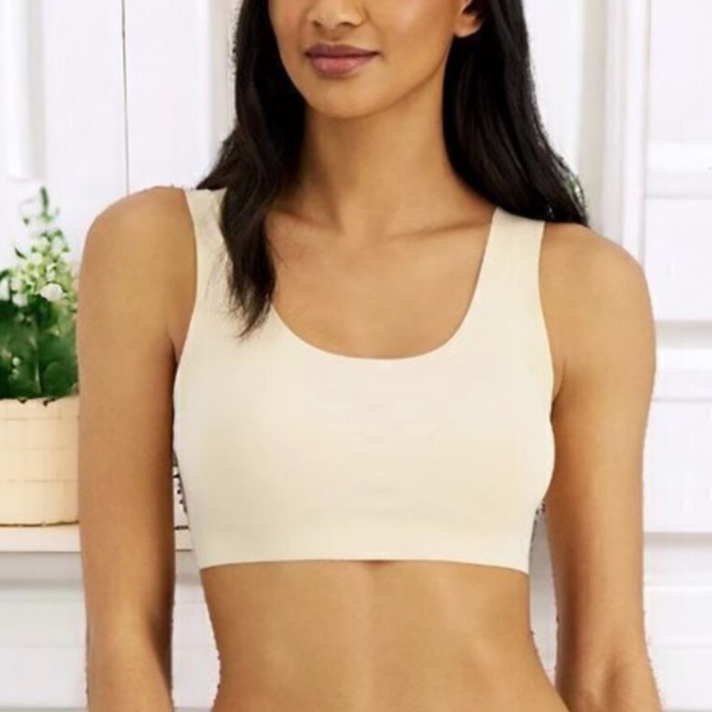 Alfani Creamy Ivory Bra Bralette W/Removable Cups